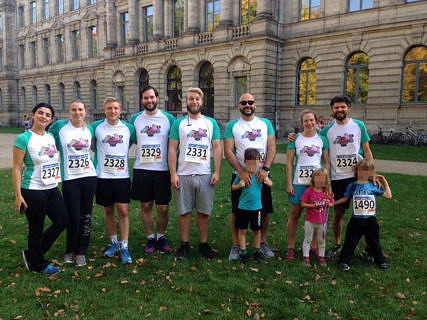 Die SFB1181 Lauf-Gruppe in den neuen INFLAMMANIA Running-Shirts ©Medizin 3, Uniklinik Erlangen